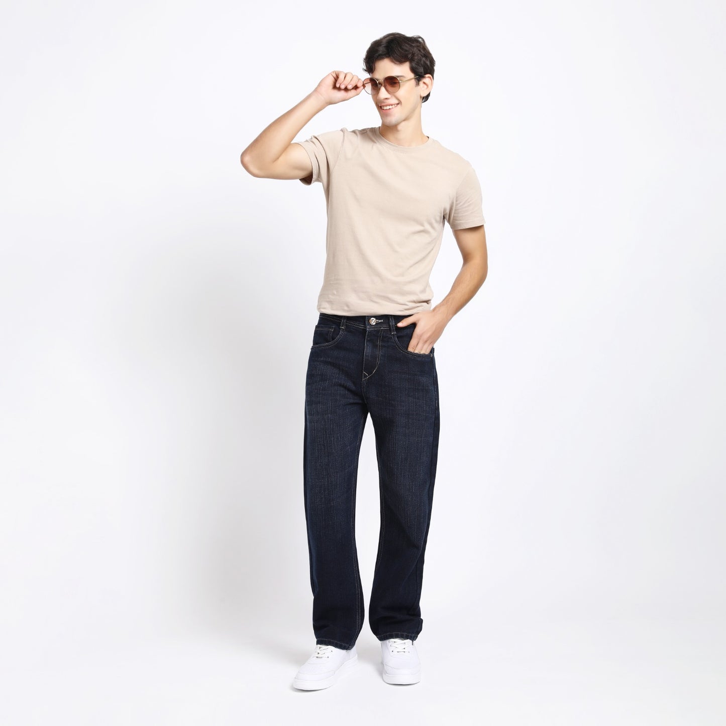 GREY BAGGY FIT JEAN TEDDY 4756-1