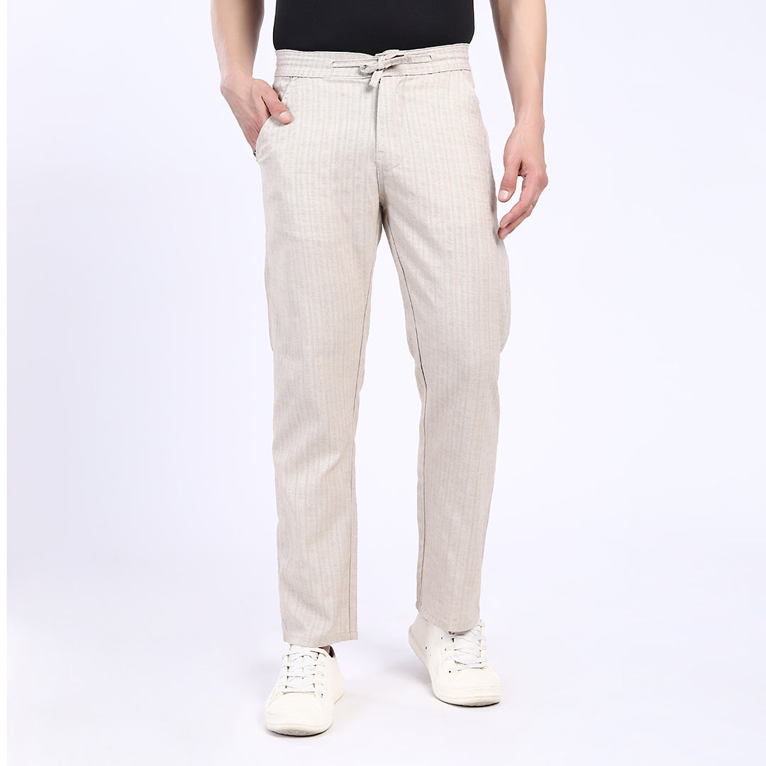 BEIGE LINEN PANTS 4916-8