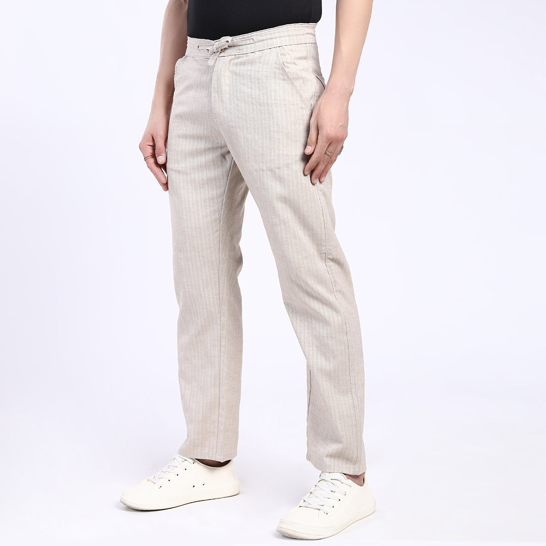 BEIGE LINEN PANTS 4916-8
