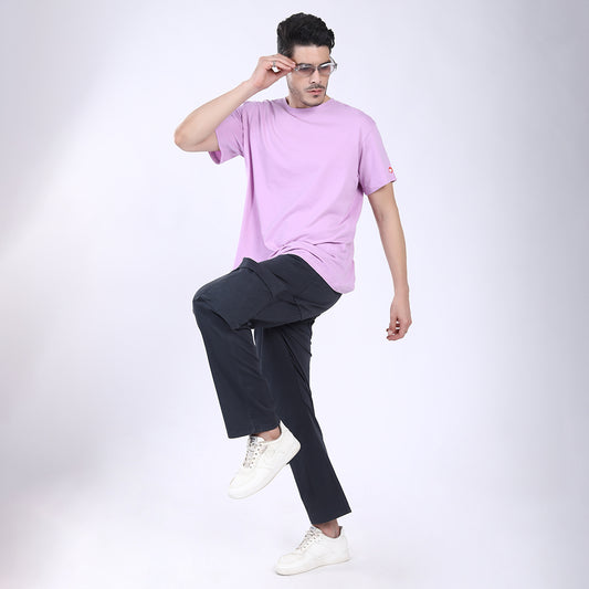 Men's Relaxed Fit Navy Stretch Cotton Cargo Pants – Streetwear Large pocket Style 4809-1