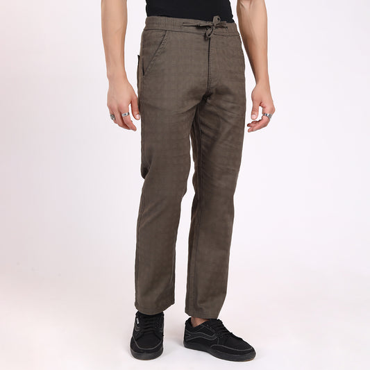 COFFEE LINEN PANTS 4916-1