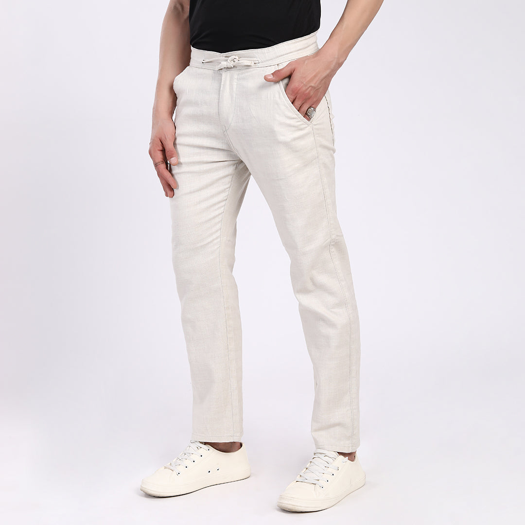 BEIGE LINEN PANTS 4916-2