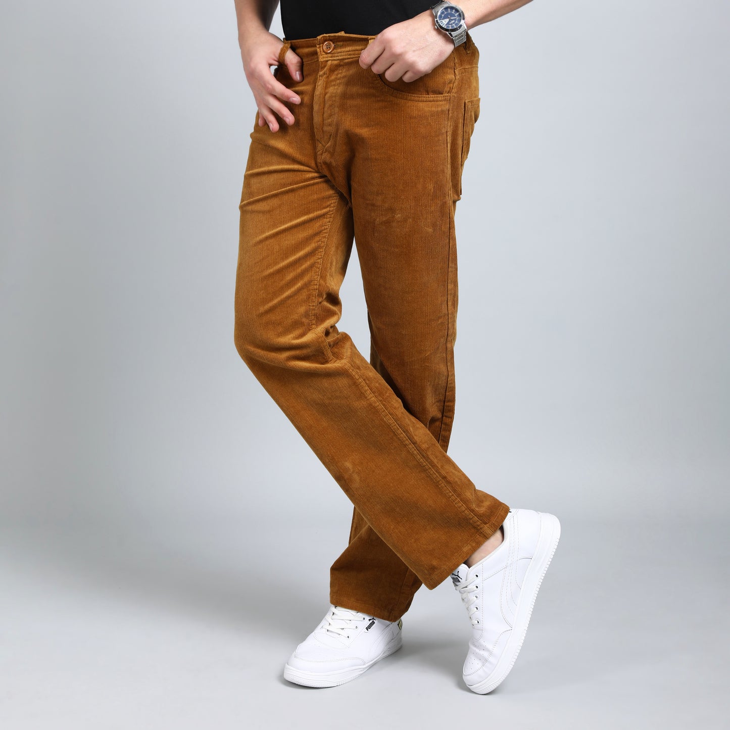 ESPRESSO GOLDEN BROWN CORDUROY PANTS 4770-7