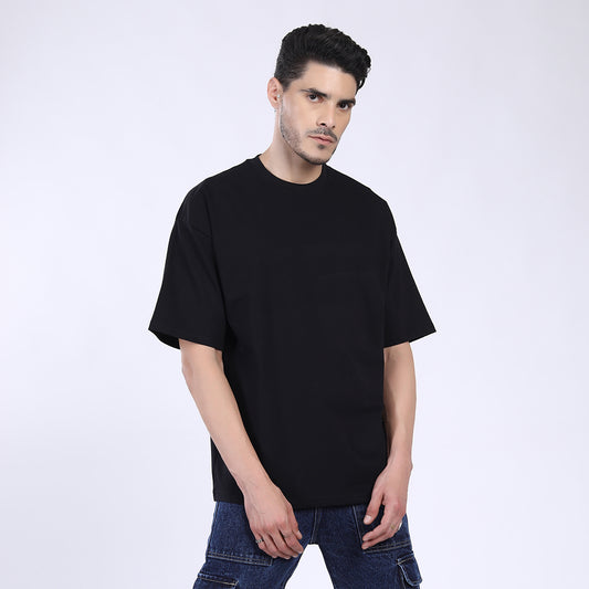 Black Oversized Cotton T-shirt