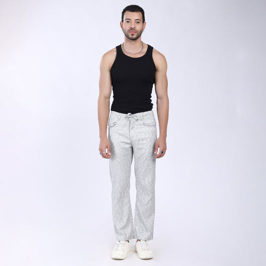 LIGHT GREY LINEN PANTS 4913-9