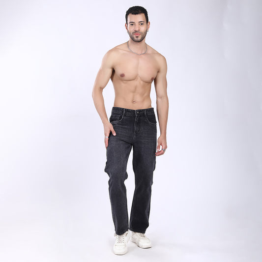 DARK GREY BAGGY FIT JEAN TEDDY 4872-1